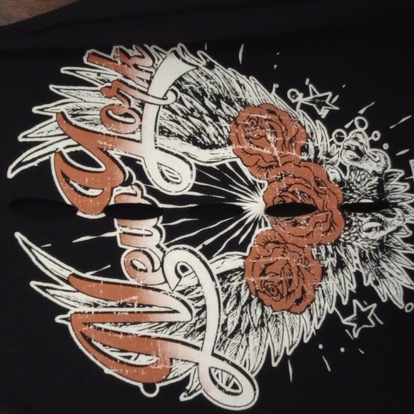 New York Graphic Black Sleeveless Jumpsuit Plus Size 3x Never Worn - Picture 4 of 8